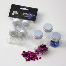 Glasburk Mini m/metallskruvlock 18 ml 4-pack